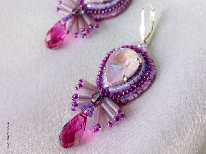 Fuchsia flower Earrings