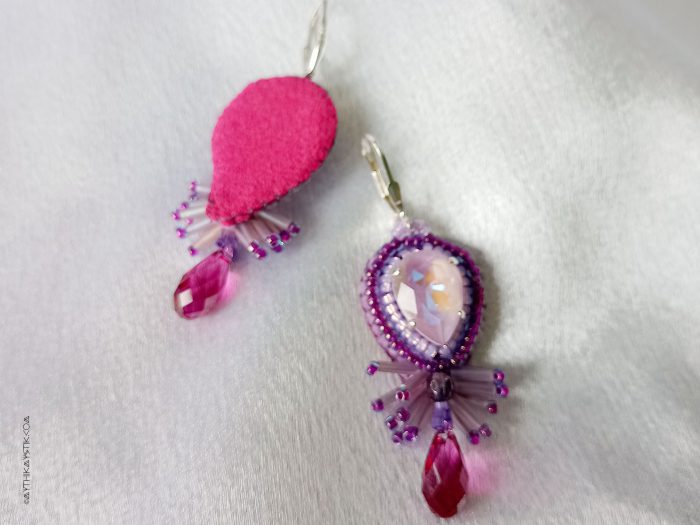 Fuchsia flower Earrings - Image 3
