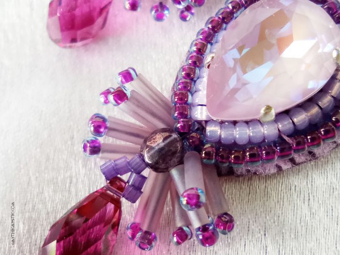 Fuchsia flower Earrings - Image 2