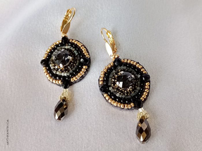 Boucles d’oreille Lune Noire