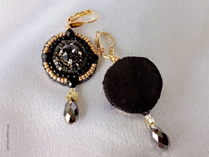 Boucles d’oreille Lune Noire – Image 2