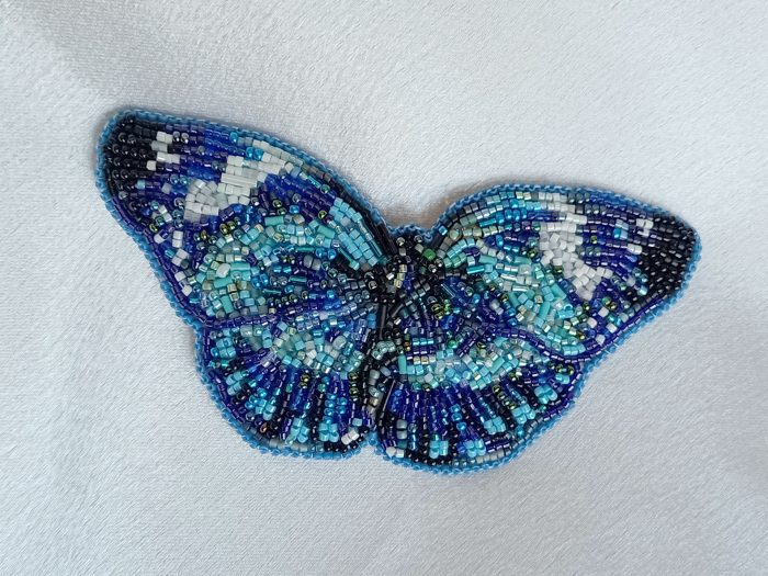 Broche Papillon Bleu