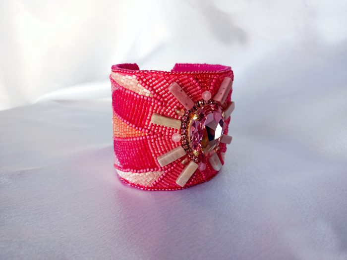 Pink Teardrop Cuff - Image 2
