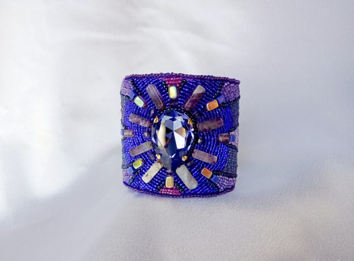 Purple Teardrop Cuff