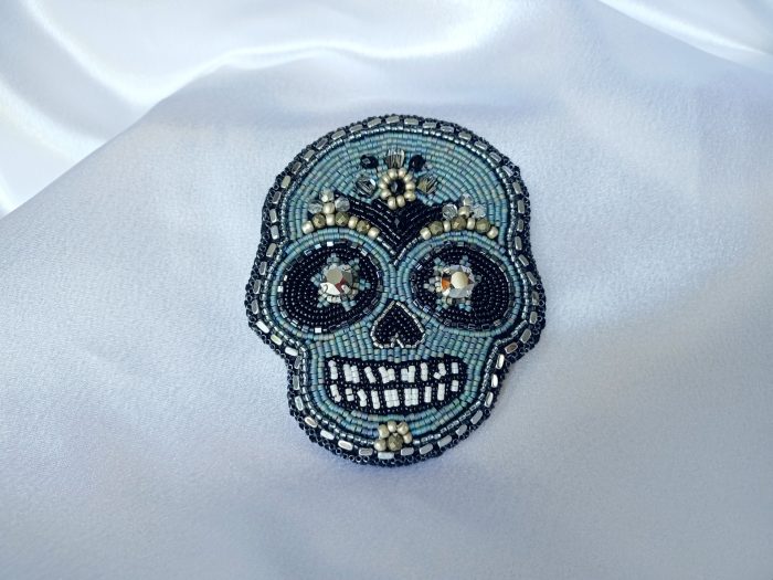 Broche Calavera Dark Silver