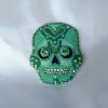 Broche Calavera Agua Verde