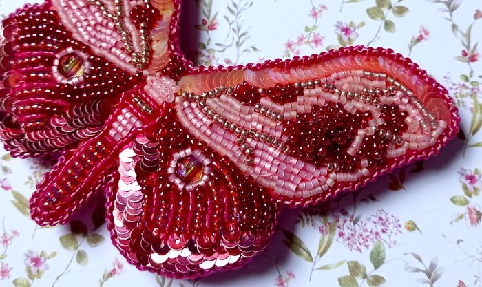Pink Butterfly Brooch - Image 5