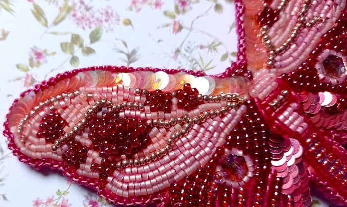 Pink Butterfly Brooch - Image 7