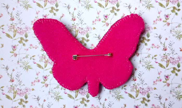 Pink Butterfly Brooch - Image 6