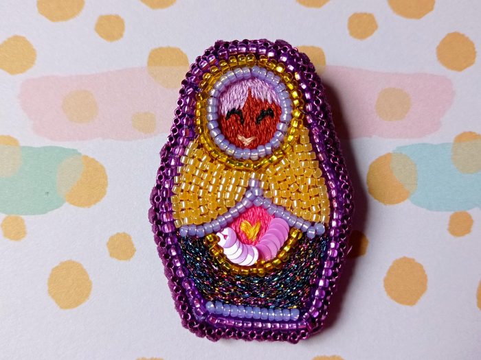 Matriochka Doll Diaka Brooch