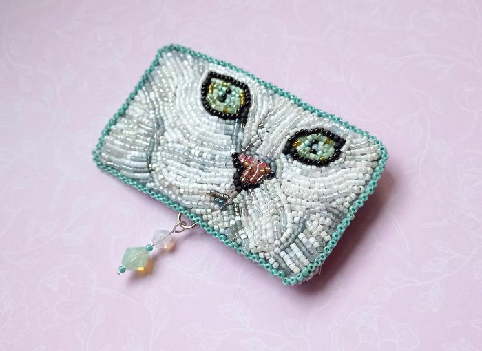 Broche Chat blanc – Image 4