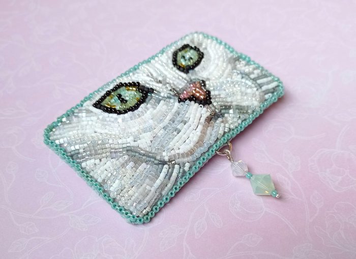 Broche Chat blanc – Image 3