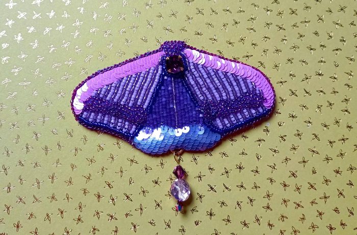 Purple Butterfly Brooch 2