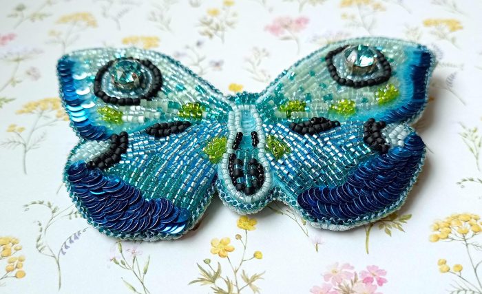 Broche Papillon Bleu 2 – Image 3