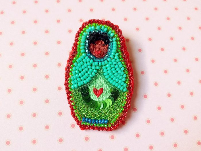 Matriochka Doll Aminata Brooch