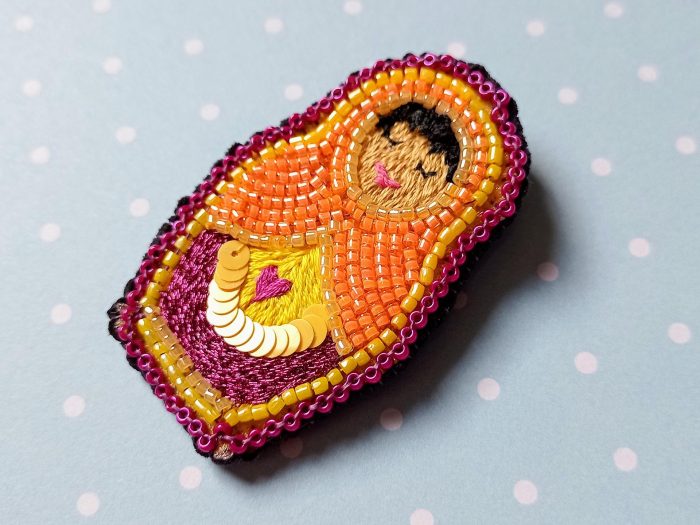 Matriochka Doll Fatima Brooch - Image 2