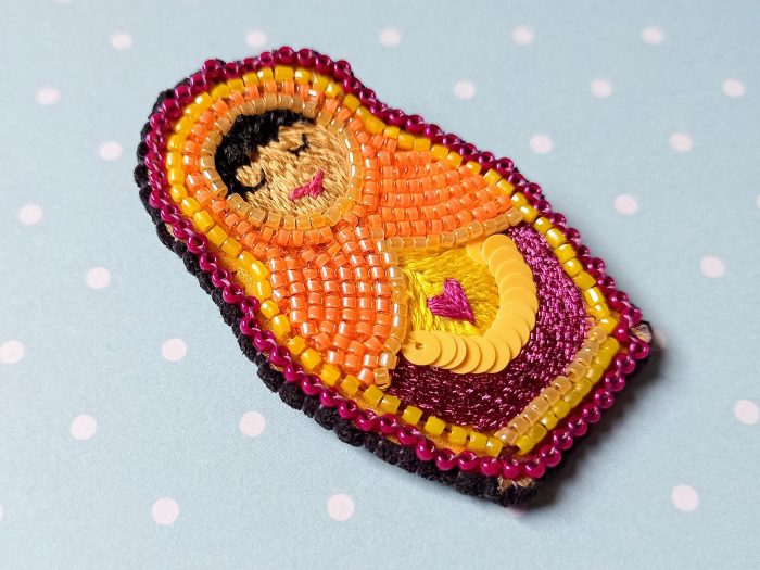 Matriochka Doll Fatima Brooch - Image 3