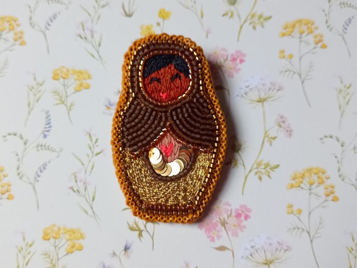 Matriochka Doll Bintou Brooch