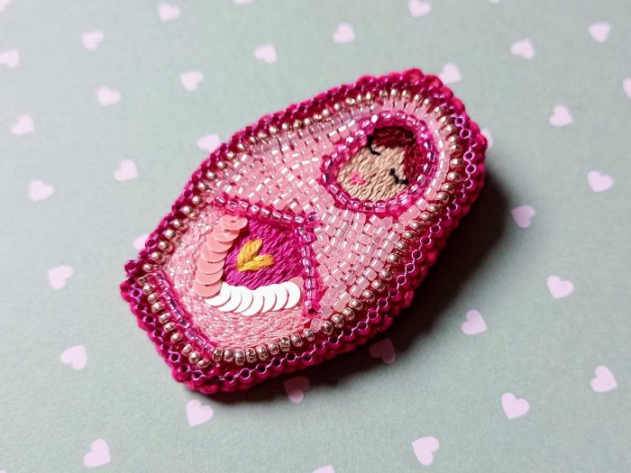 Matriochka Doll Jasmine Brooch - Image 2