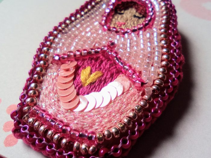 Matriochka Doll Jasmine Brooch - Image 5