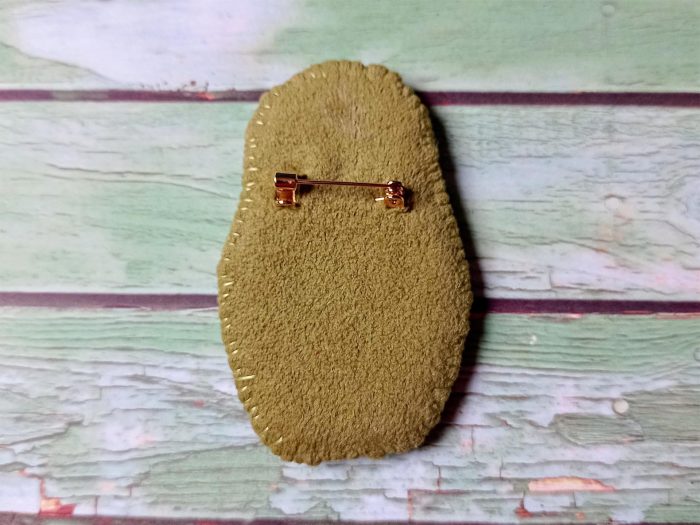 Matriochka Doll Olivine Brooch - Image 4