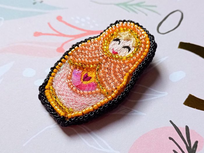 Matriochka Doll Blondie Brooch - Image 3