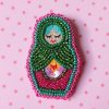 Matriochka Doll Mercedes Brooch