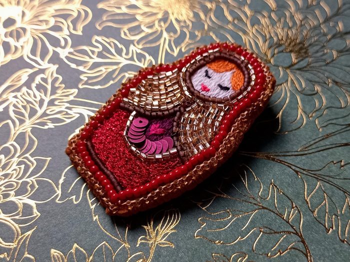 Matriochka Doll Olga Brooch - Image 3
