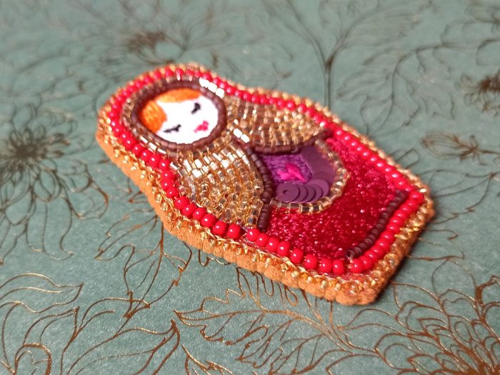 Matriochka Doll Olga Brooch - Image 2