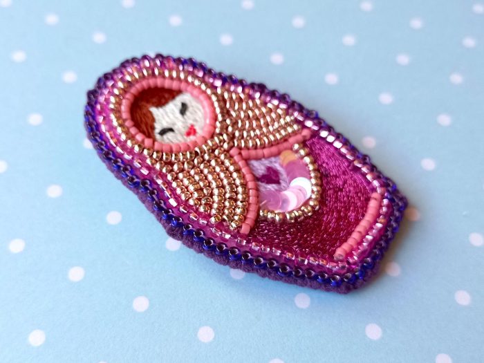 Matriochka Doll Sidonie Brooch - Image 3