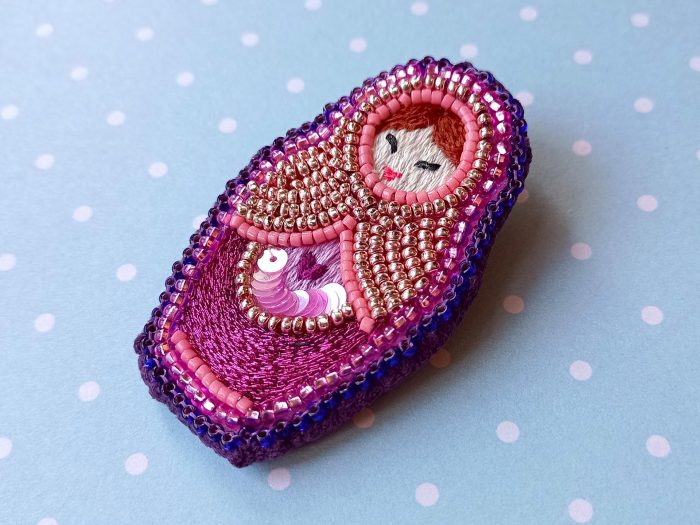 Matriochka Doll Sidonie Brooch - Image 2