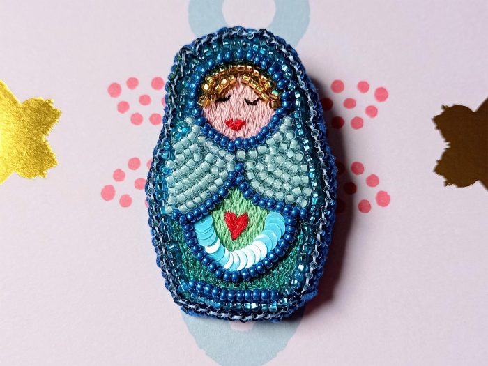 Matriochka Doll Gertrude Brooch