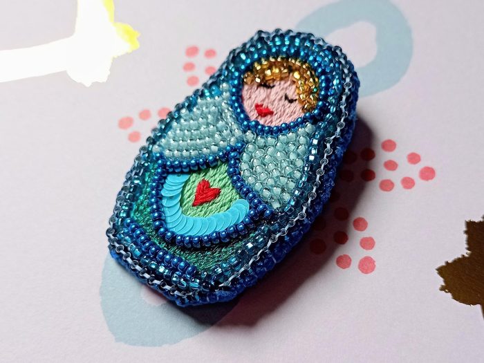 Matriochka Doll Gertrude Brooch - Image 3