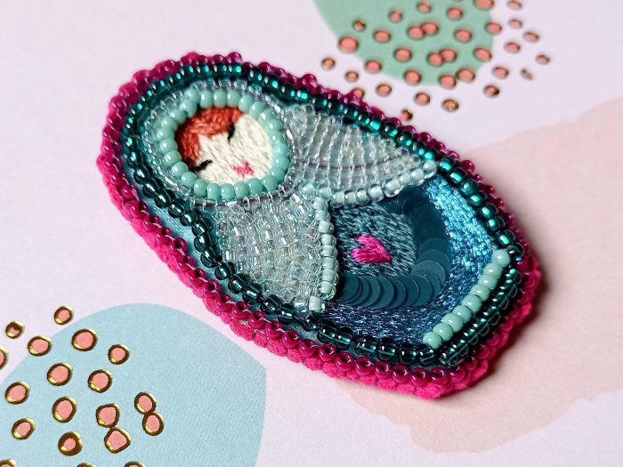 Matriochka Doll Eugenie Brooch - Image 3