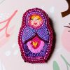 Matriochka Doll Phedora Brooch