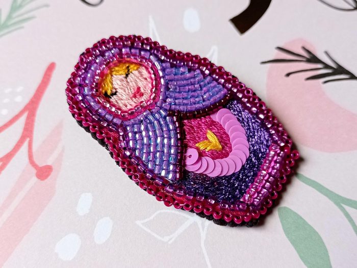 Matriochka Doll Phedora Brooch - Image 3